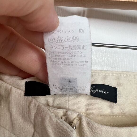 Sz 12 (44 EUR) Les Copains Off white & Floral Cuffed Pants $328 MSRP - Picture 15 of 15